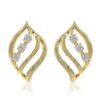 Everyday Leaf 9KT Yellow Gold Diamond Earrings