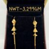 18K Gold Triangle Earrings – 3.299 GM