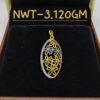 18K Gold Floral Multicolor Pendant
