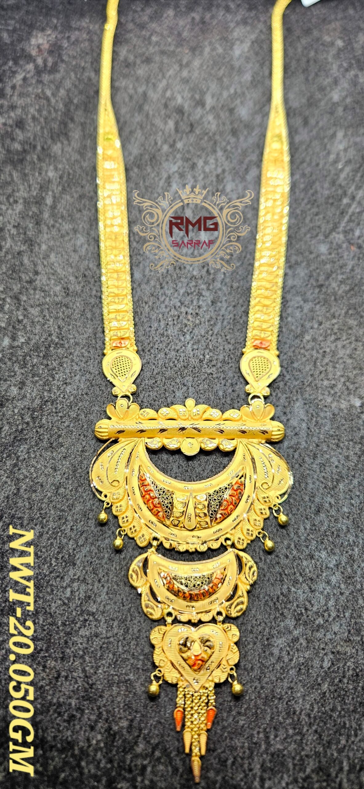 18K Gold Temple Design Traditional Necklace – 20.050 GM