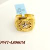 18K Hallmarked Gold Star Design Men's Ring – 4.096 GM